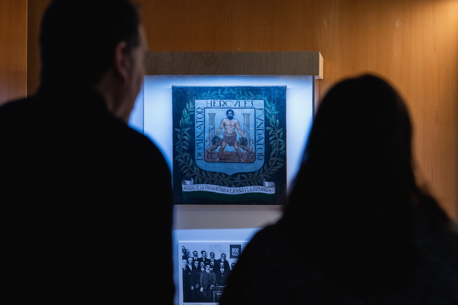En la exposición permanente se conserva el primer boceto del escudo de Andalucía que Infante propuso en la Asamblea de Ronda de 1918. - MAURI BUHIGAS