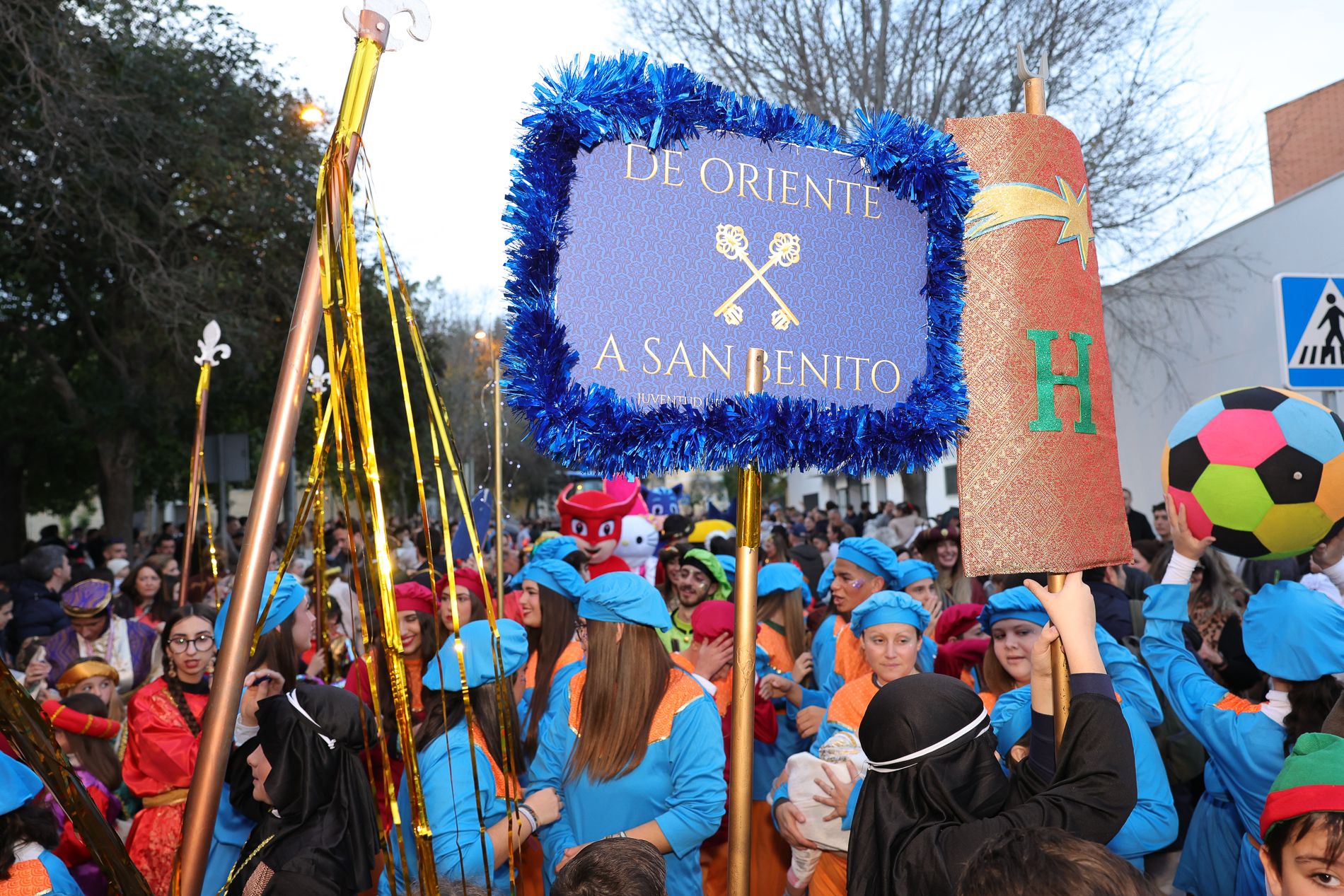 La Cabalgata del Heraldo Real del Polígono de San Benito, en Jerez, este 3 de enero.