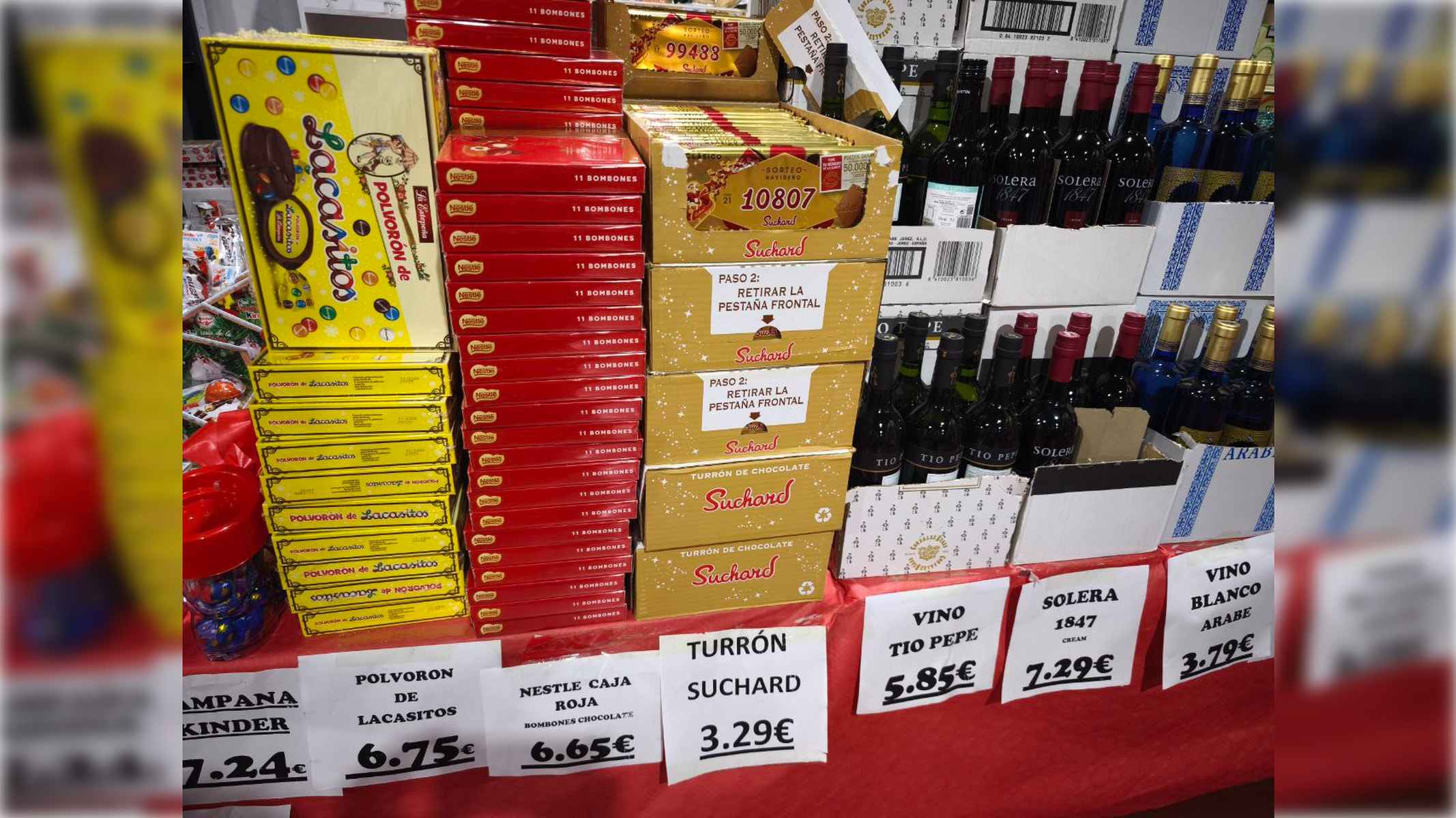 Precio del turrón en Super Carmela. - 
