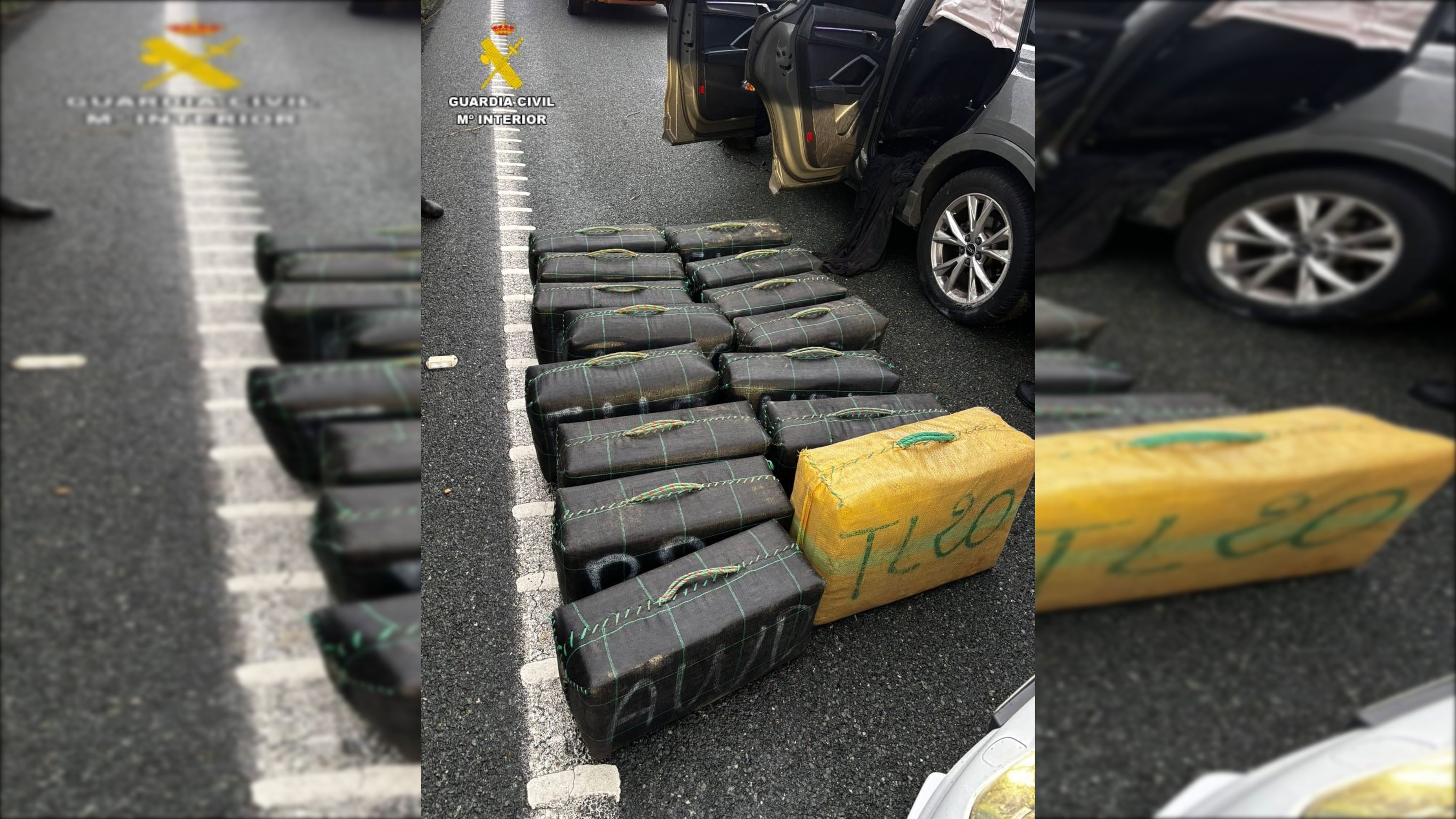Persecución 'a toda pastilla' durante 70 kilómetros por Sevilla: el conductor llevaba media tonelada de hachís