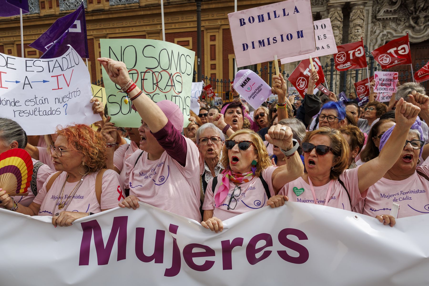 Manifestación multitudinaria contra el SAS en Sevilla. - JULIO MUÑOZ / EFE