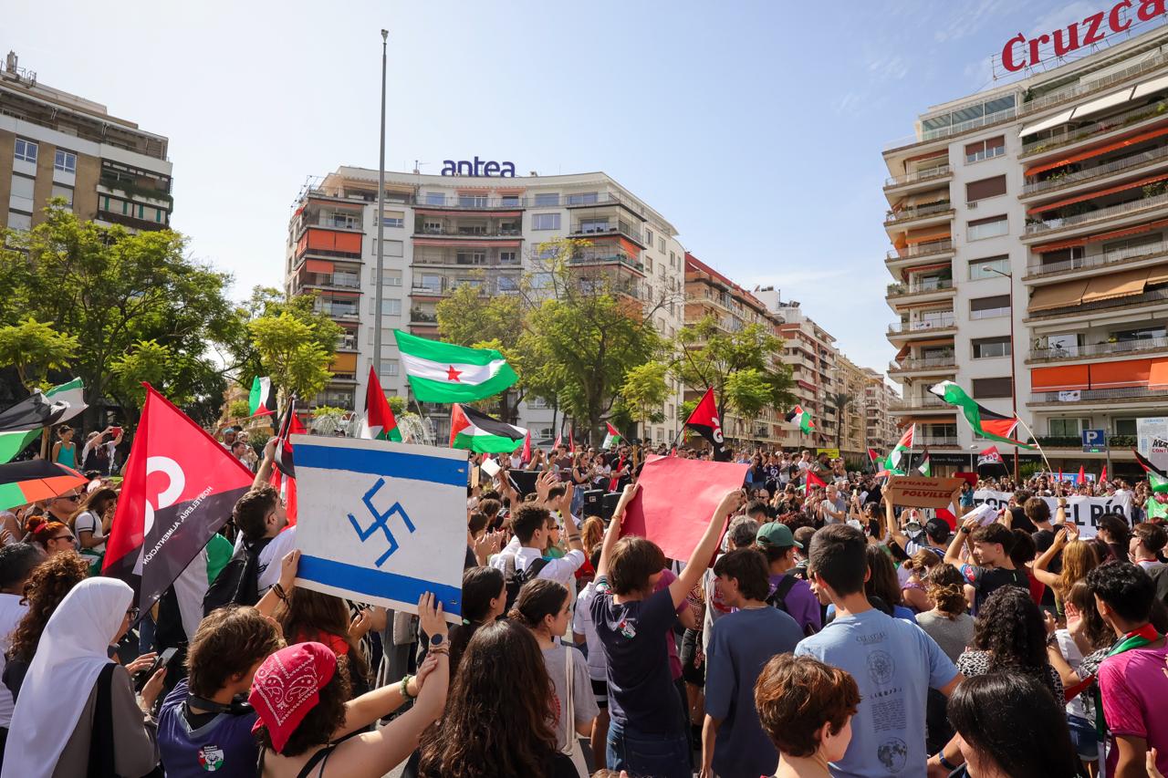 Una huelga reciente por Palestina en Sevilla. - 