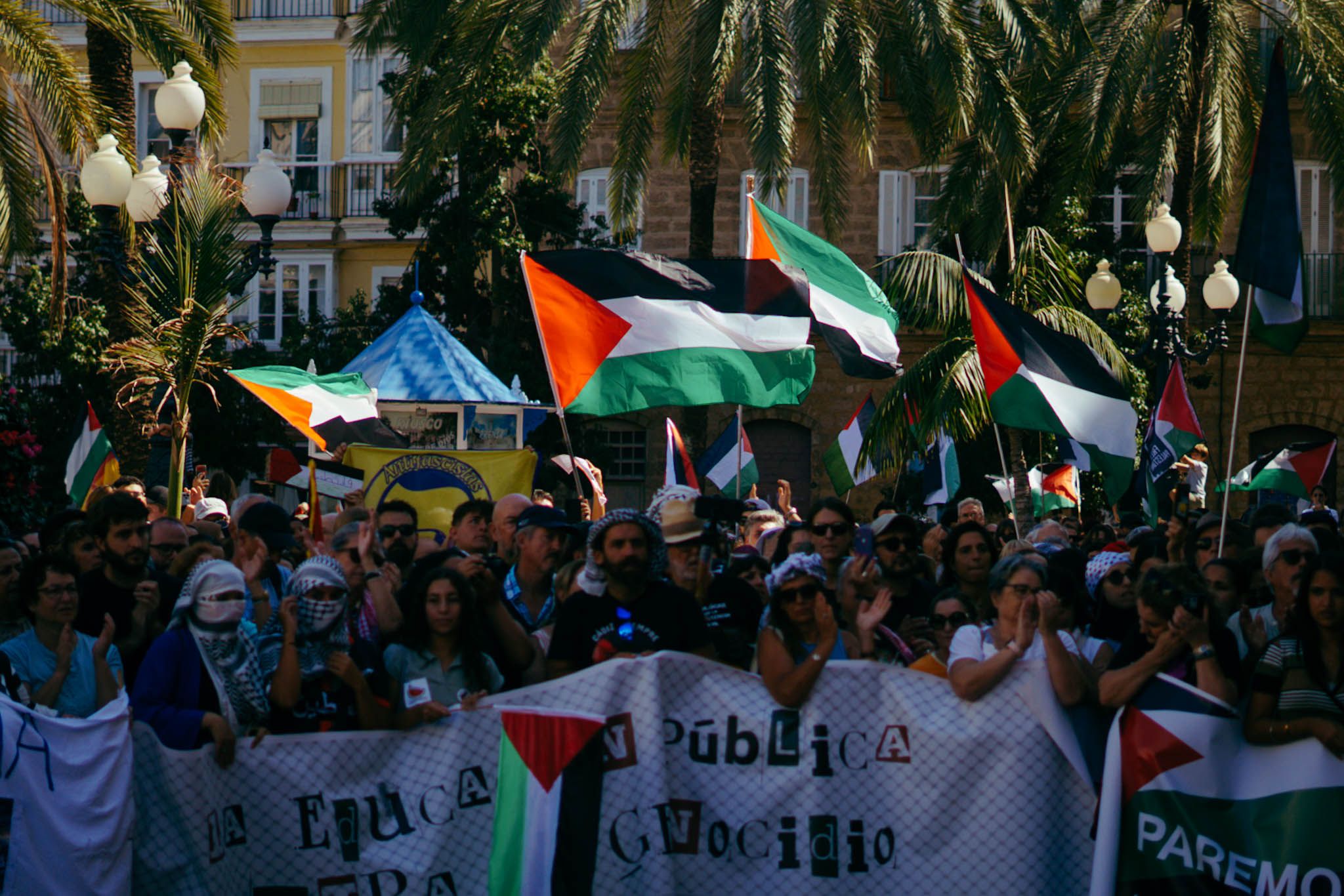 Manifestación por Palestina celebrada en Cádiz hace unos días. - MANU GARCÍA