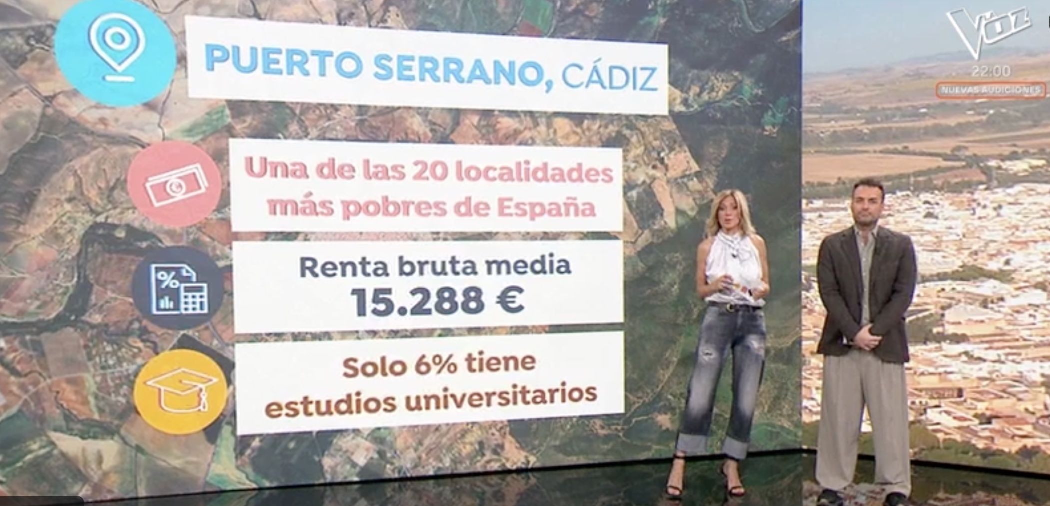 La emisión de Antena 3 sobre Puerto Serrano. - 