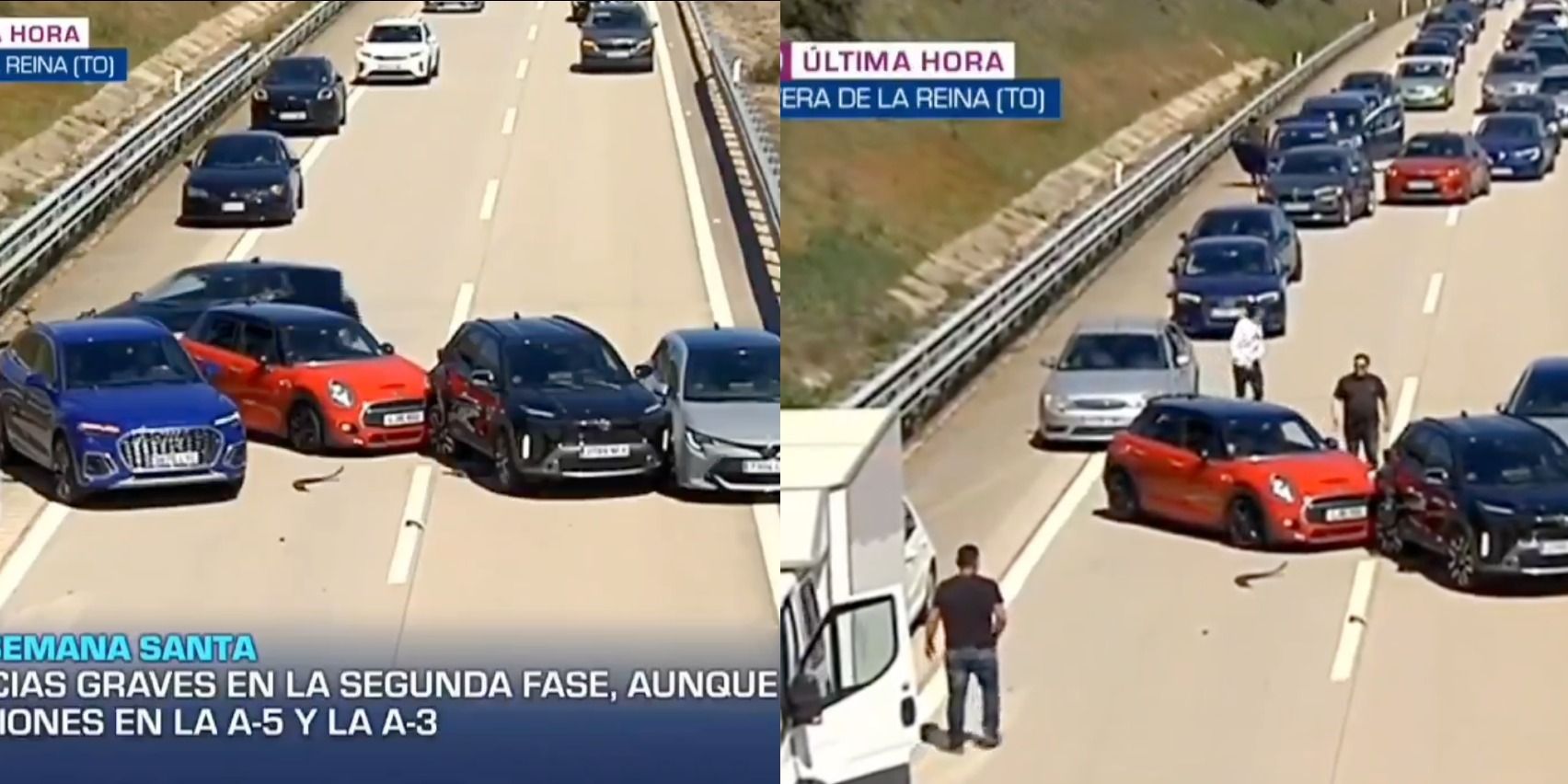 La televisión manchega emite en directo cómo se producía un accidente de tráfico: 