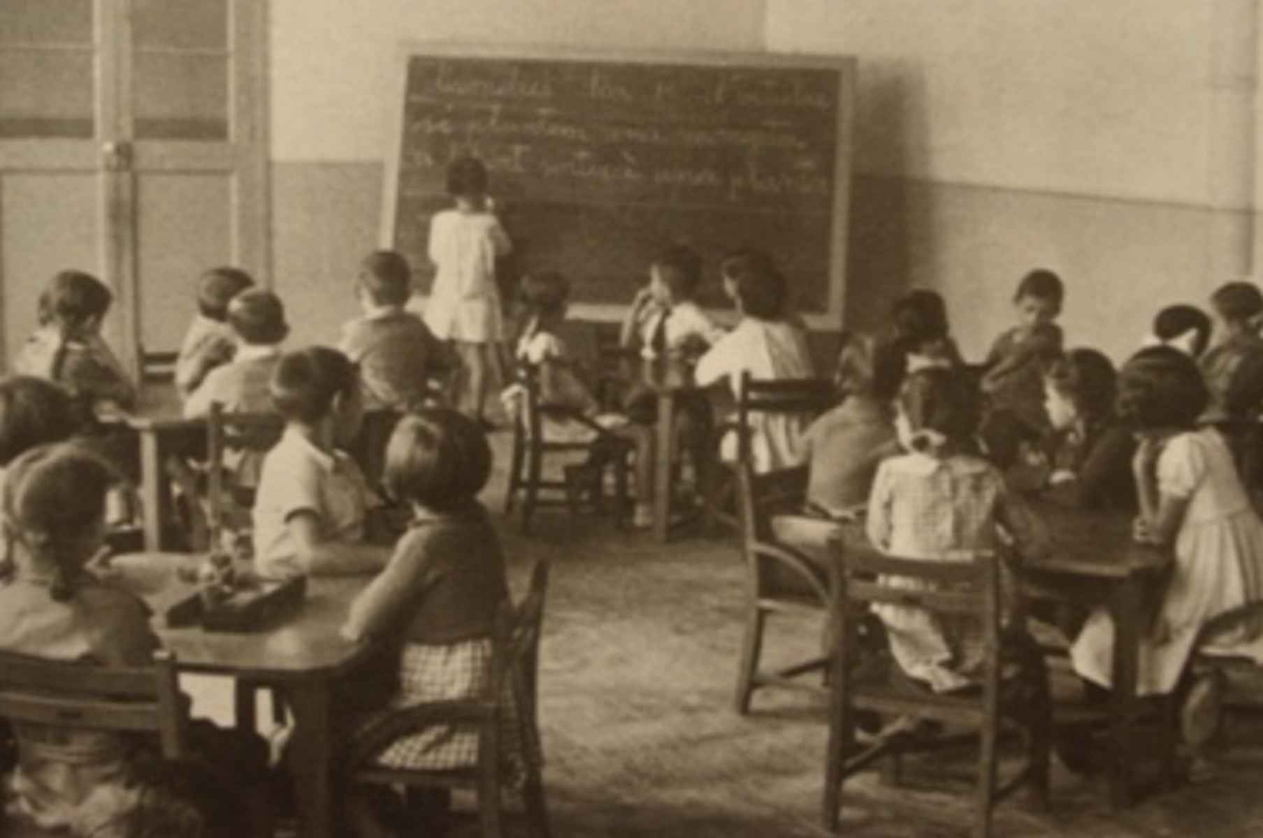 Un colegio, en el siglo pasado. - 