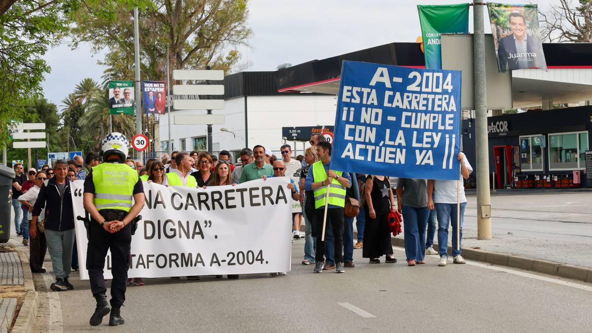 Concentración carretera A-2004 Jerez 