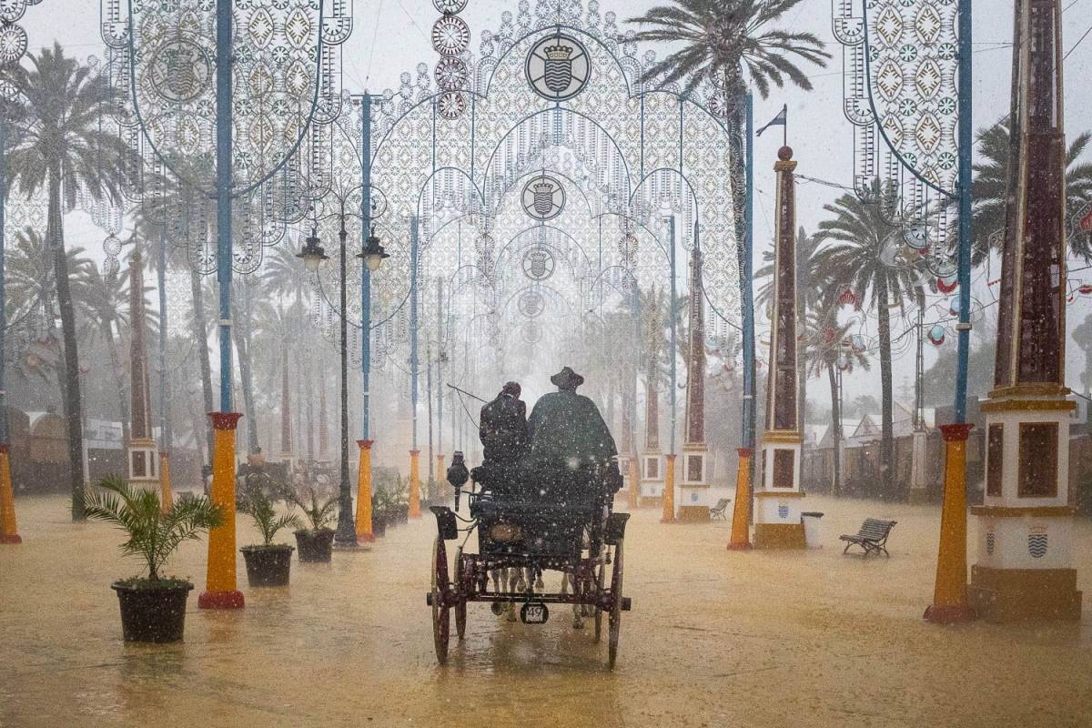 Aviso amarillo en la provincia de Cádiz: estas son las horas en las que se espera lluvia durante el primer fin de semana de la Feria de Jerez