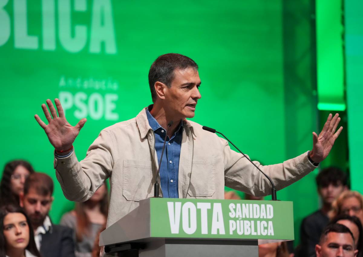 Mitin Pedro Sánchez y María Jesús Montero La Linea de la Concepción  - José María Reyna 