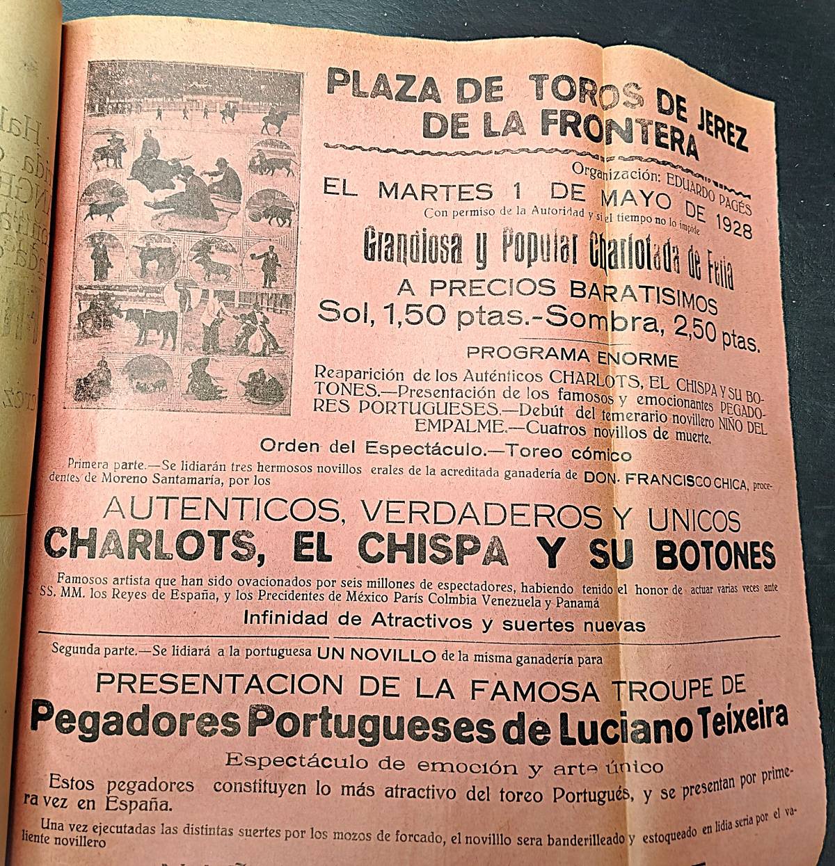 Cartel de la charlotada de feria de 1928 - Cartel de la charlotada de feria de 1928