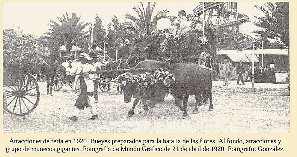 Carruajes con flores de la feria de 1920 - Carruajes con flores de la feria de 1920