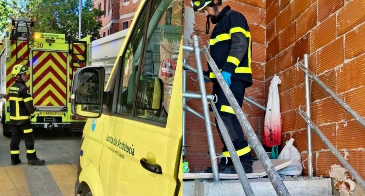 Heridos dos trabajadores en Cádiz tras derrumbarse un muro de un edificio en obras