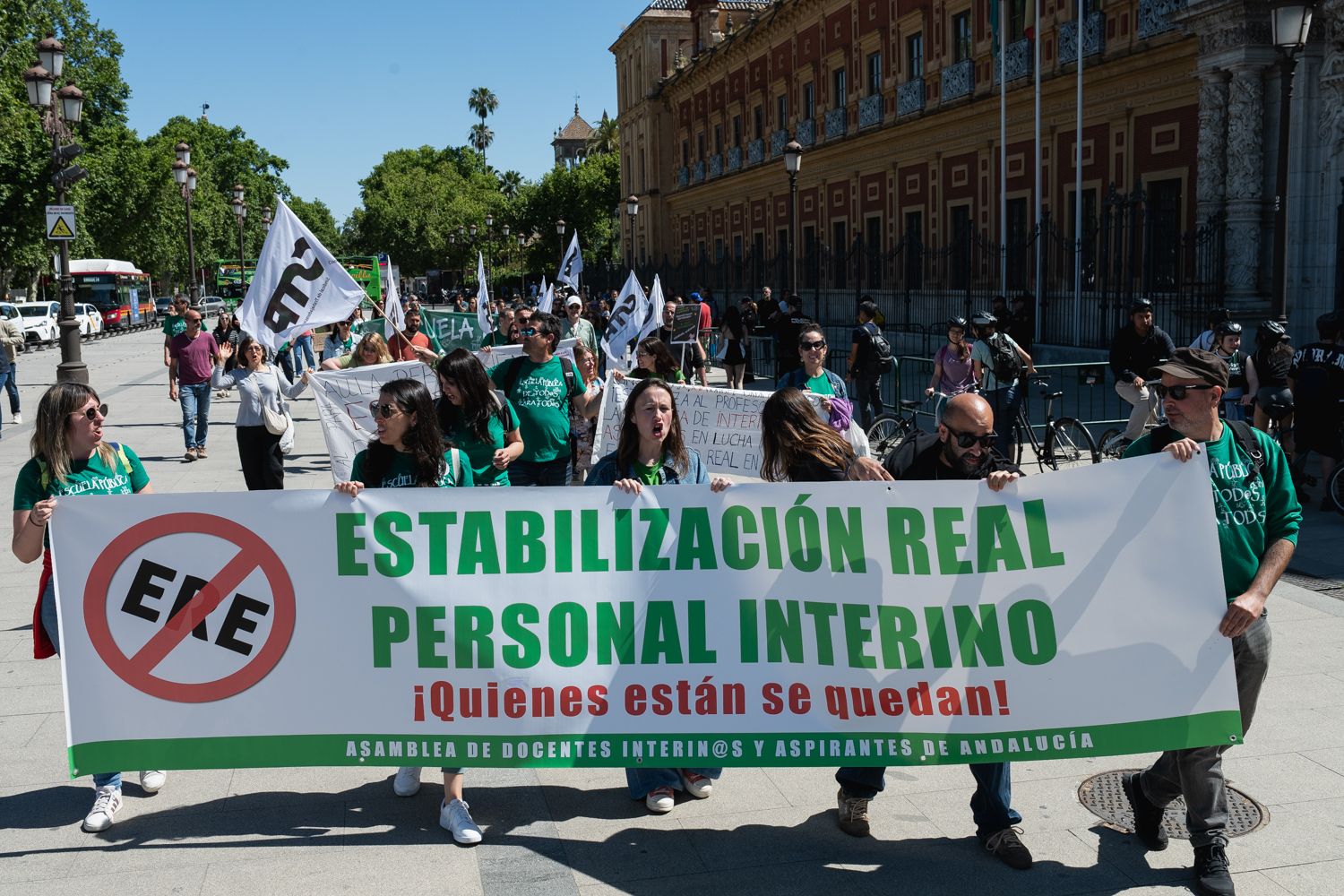 Manifestación de interinos pidiendo su estabilización. - MAURI BUHIGAS