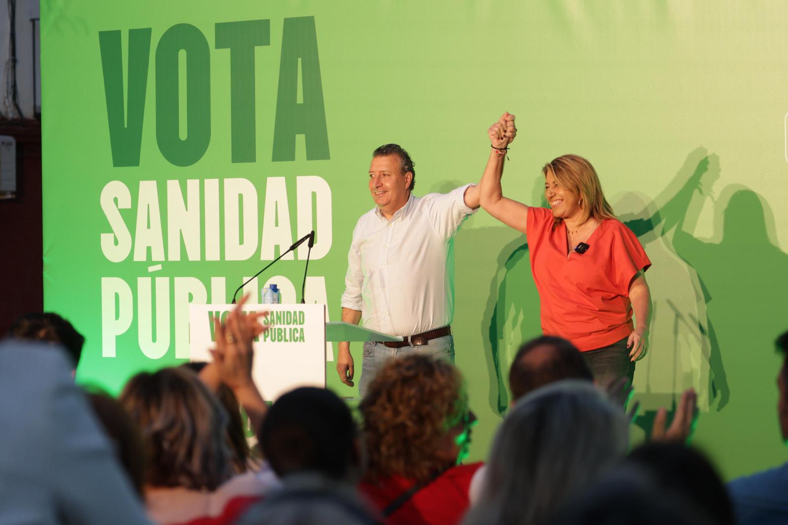Javier Fernández y Susana Díaz, este pasado miércoles en Triana.