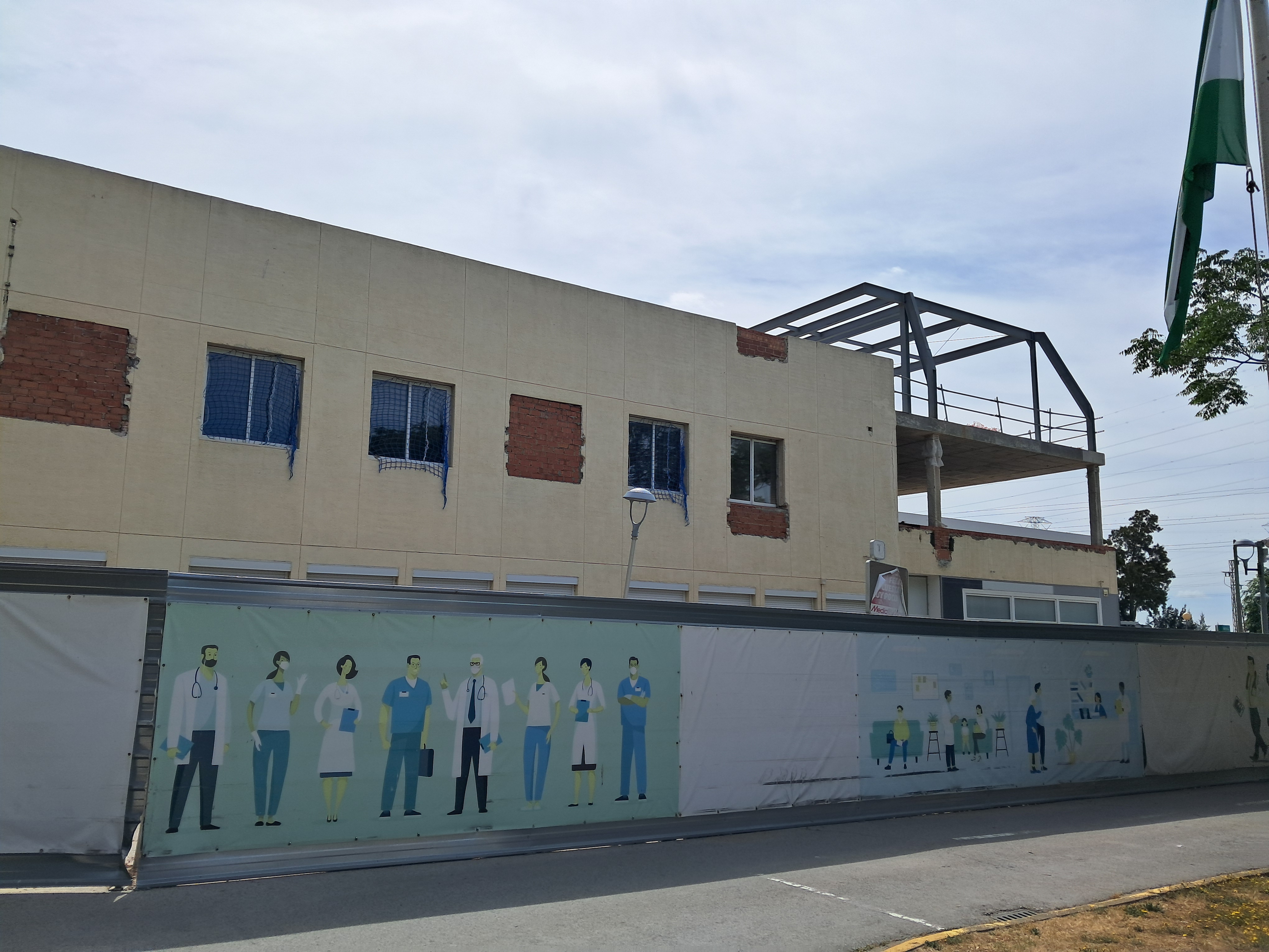 Estado de las obras del Hospital de Puerto Real.