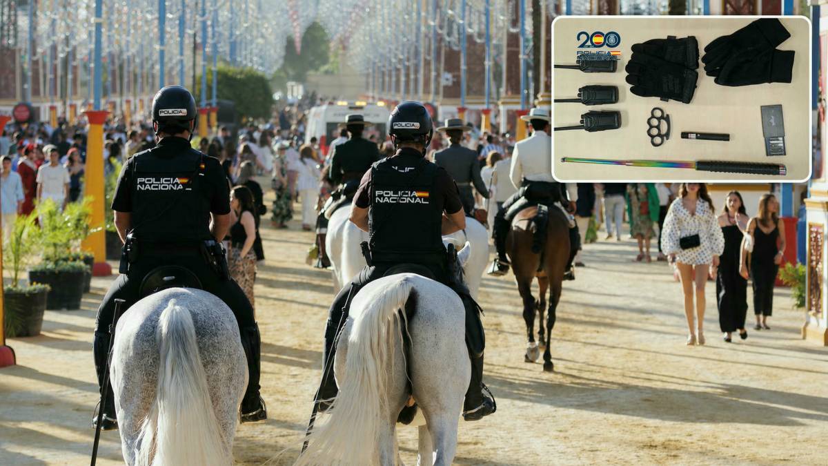 Un portero de una caseta-discoteca de la Feria de Jerez: sin licencia, con puño americano, porra extensible y drogas