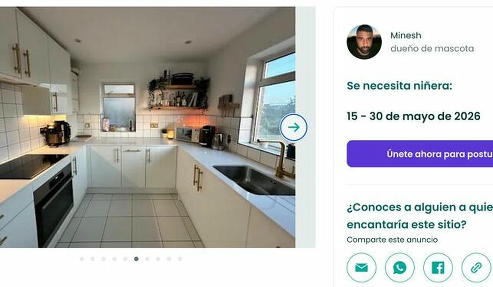 Anuncio de un ciudadano inglés de ofrecer alojamiento gratis a cambio de cuidar a su mascota - Anuncio de un ciudadano inglés de ofrecer alojamiento gratis a cambio de cuidar a su mascota