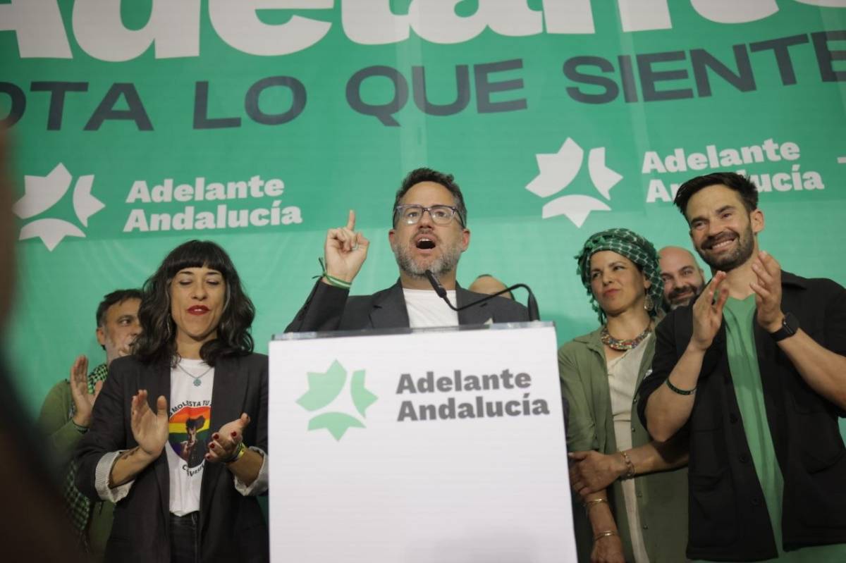 Comparecencia ante los medios del triunfador moral del 17M.