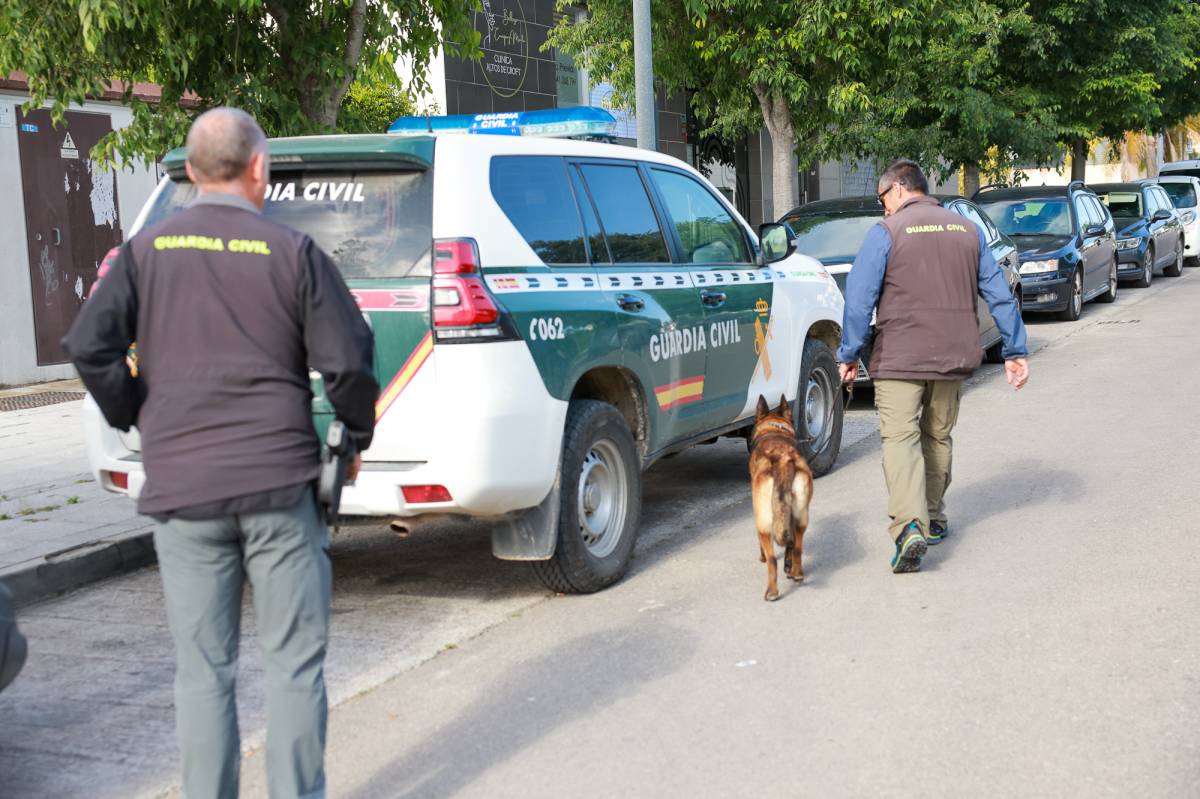 Dispositivo Guardia civil USECIC Cádiz en Jardines de Montealto Jerez 