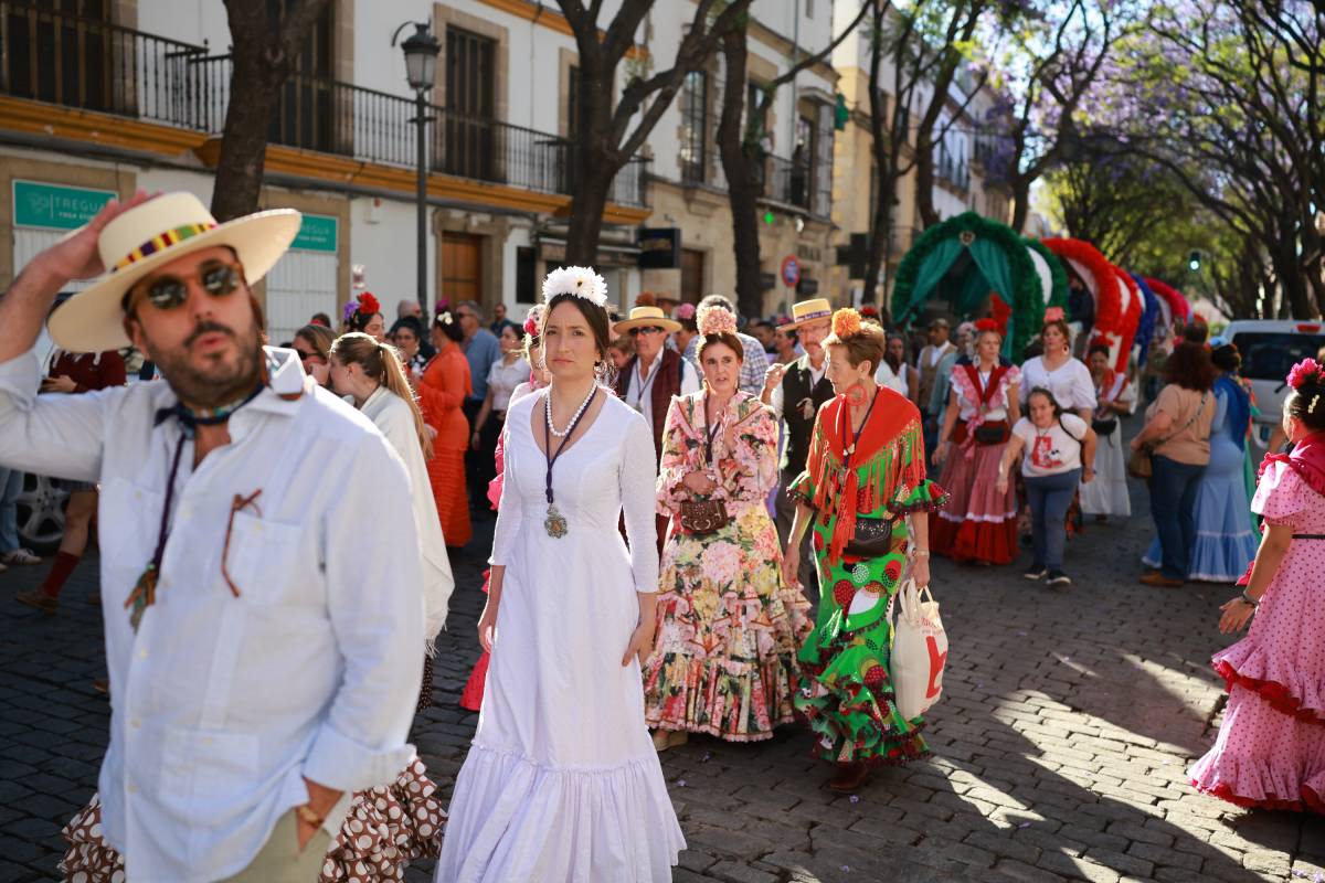 La salida del la Hermandad del Rocío de Jerez de Santo Domingo 