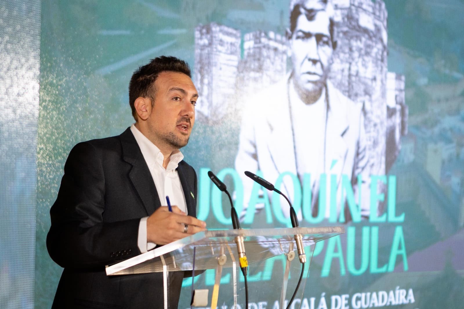Christopher Rivas durante la presentación de los festivales flamencos de verano de Alcalá de Guadaira