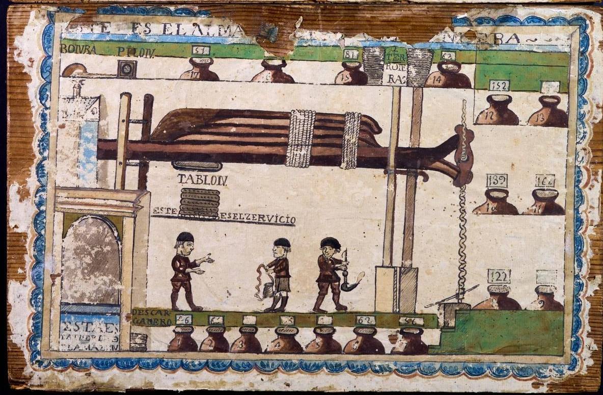 La tradición del aceite se refleja en esta tabla que viajó hasta Jaén, procedente del convento dominico de Arahal.