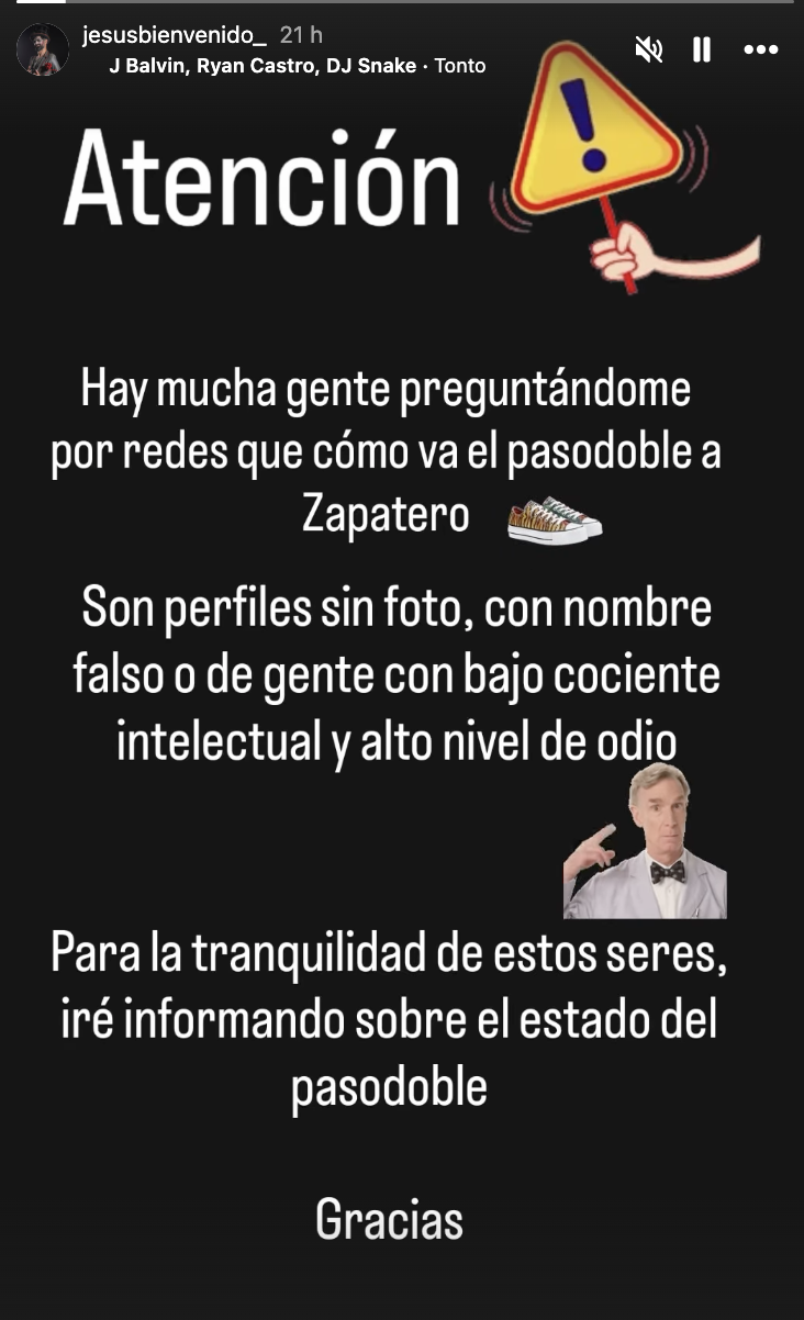 La respuesta de Bienvenido sobre las peticiones de un pasodoble a Zapatero.