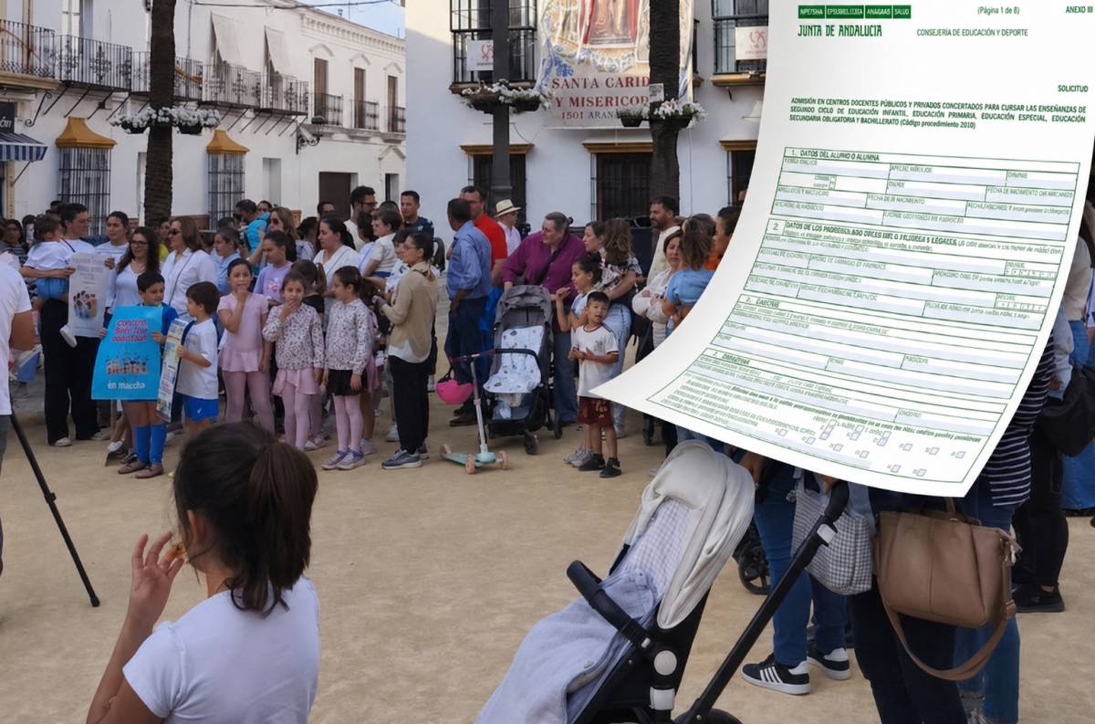 La lucha de once familias de Arahal por una línea más de infantil en un colegio público: 