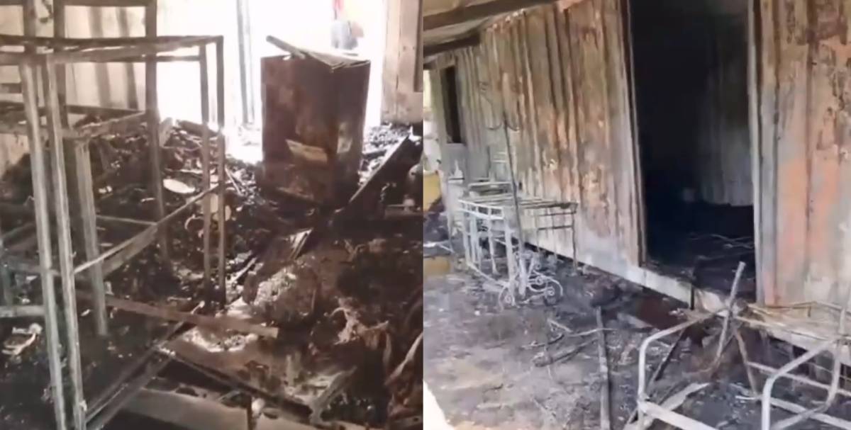 Vídeo | Calcinada una vivienda rural que en realidad era un contenedor industrial en el Jerez rural