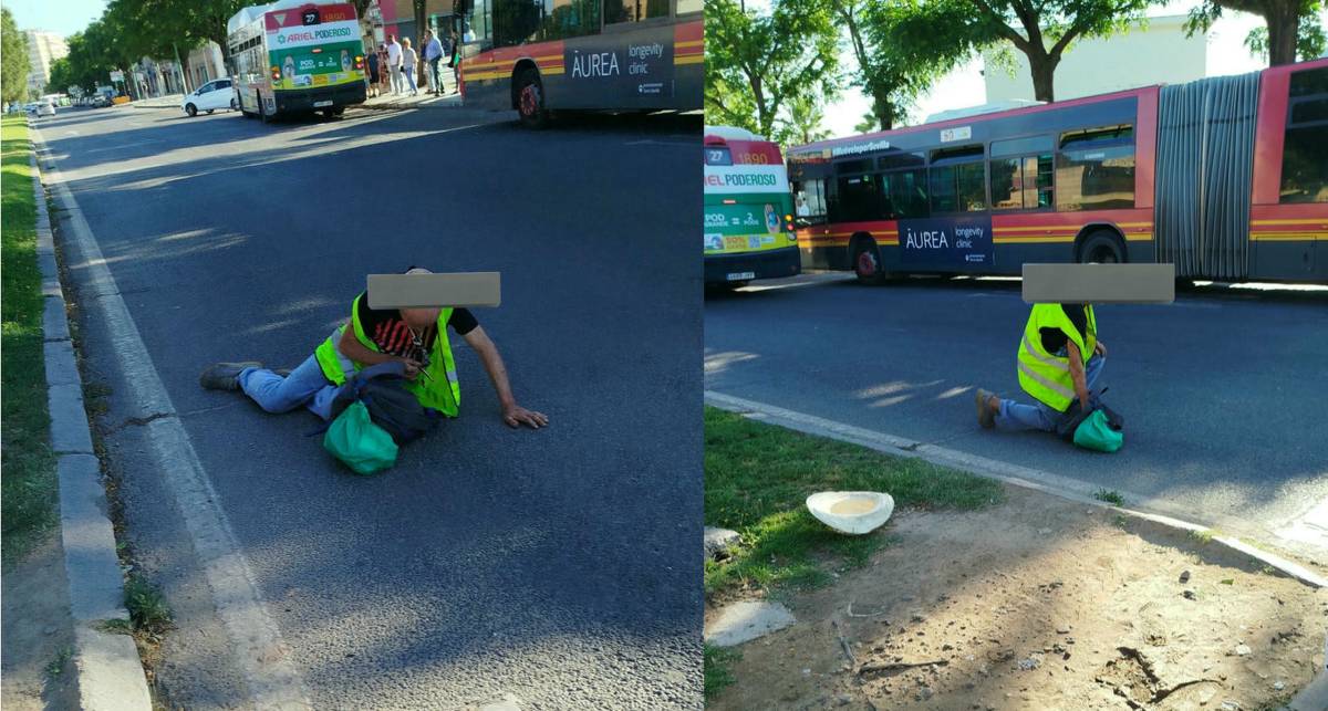 El 'hombre drama' de Sevilla, en busca y captura: finge atropellos para pedir limosna y lleva meses dando sustos a conductores