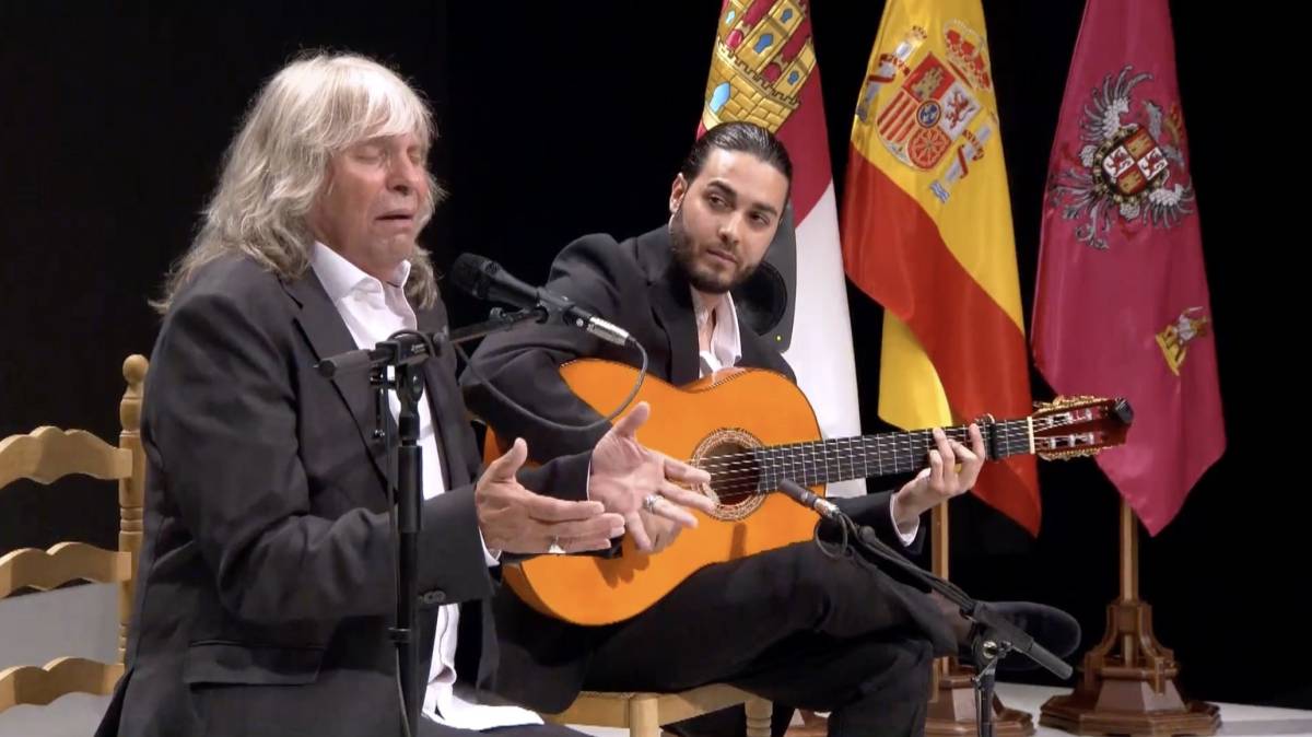 José Merce, por malagueñas, durante la entrega de la Medalla de Oro de las Bellas Artes 2024 en Toledo
