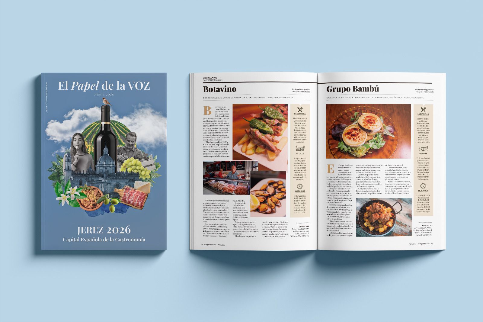 Ya puedes leer la guía de lavozdelsur.es con los mejores bares y restaurantes de Jerez, Capital Española de la Gastronomía 2026