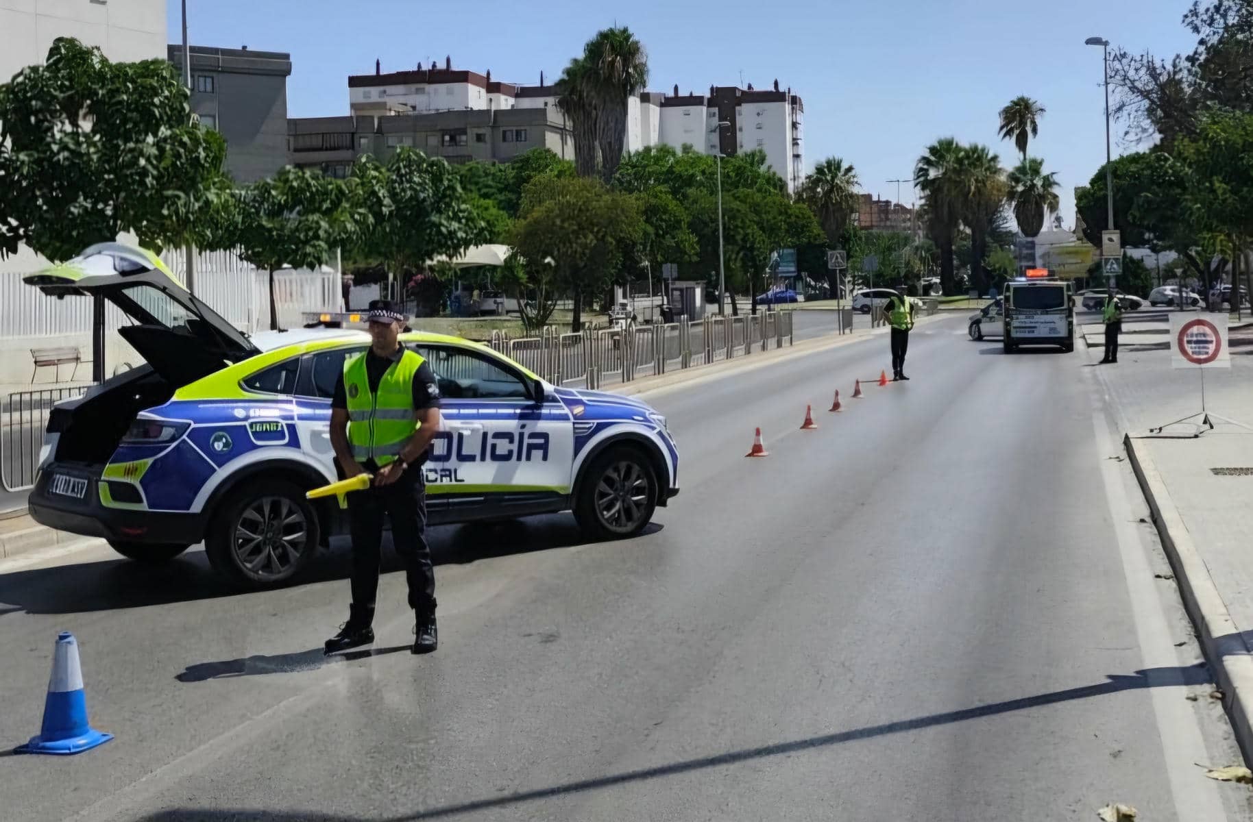 La Policía Local incrementa los controles a conductores en Plaza del Caballo, centro y las barriadas hacia el Oeste de Jerez