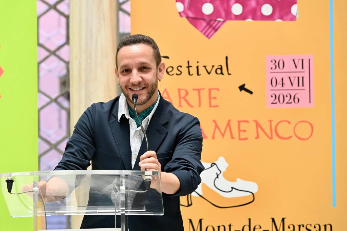 Manuel Liñán, durante la presentacion del Festival de Arte Flamenco de Mont-de-Marsan 2026 en Sevilla.