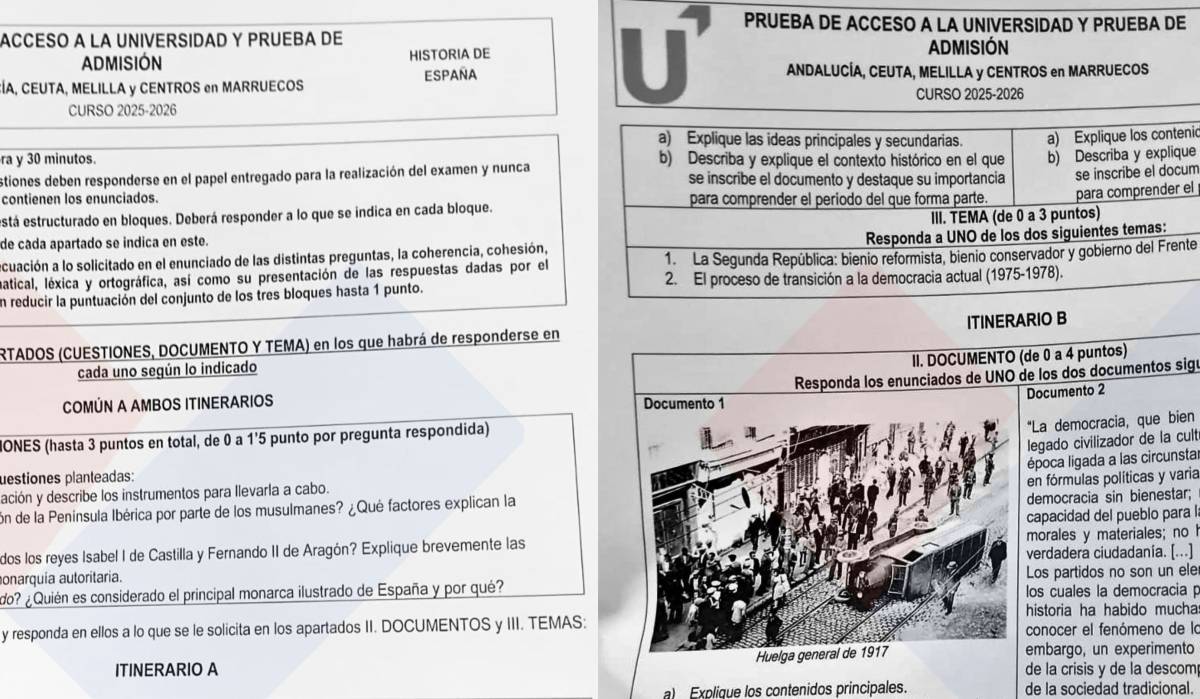 PAU junio 2026 Andalucía | Consulta el examen de Historia de España: un discurso de Franco contra los partidos, la 'Pepa' e Isabel II