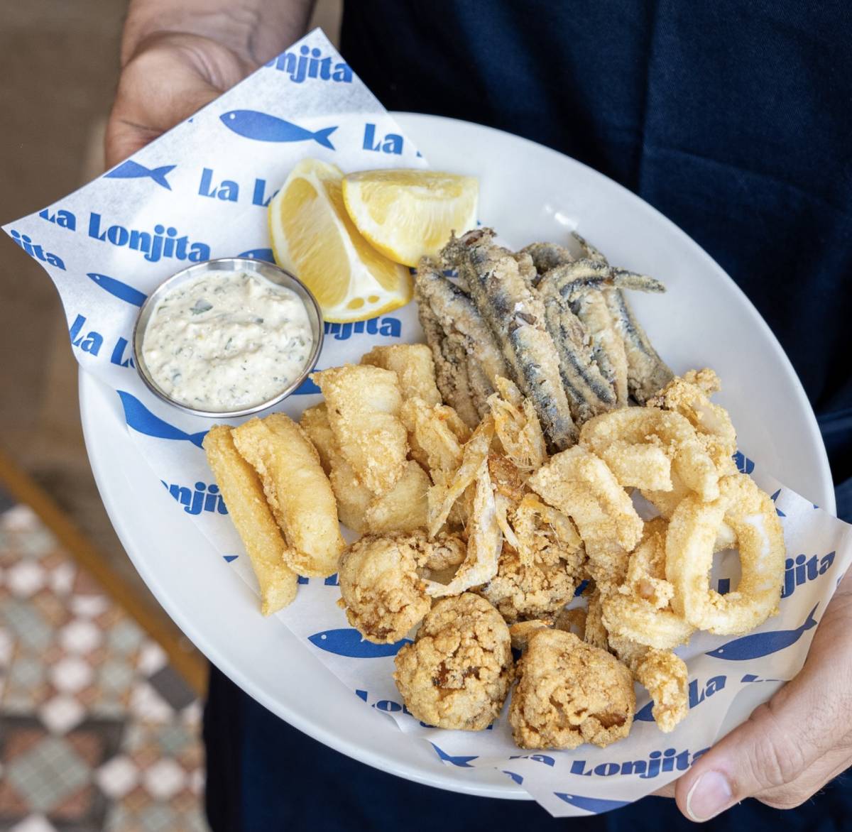 Pescado frito.