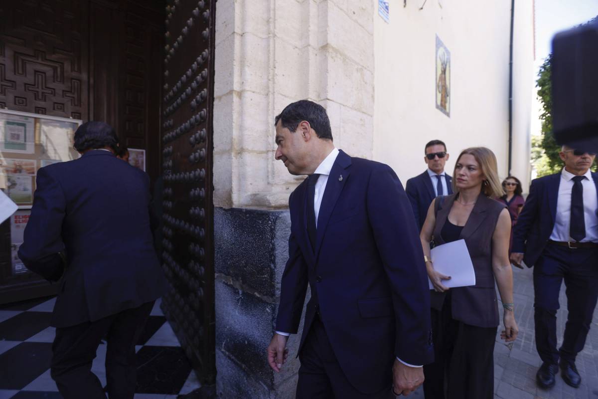 Moreno, en el funeral.