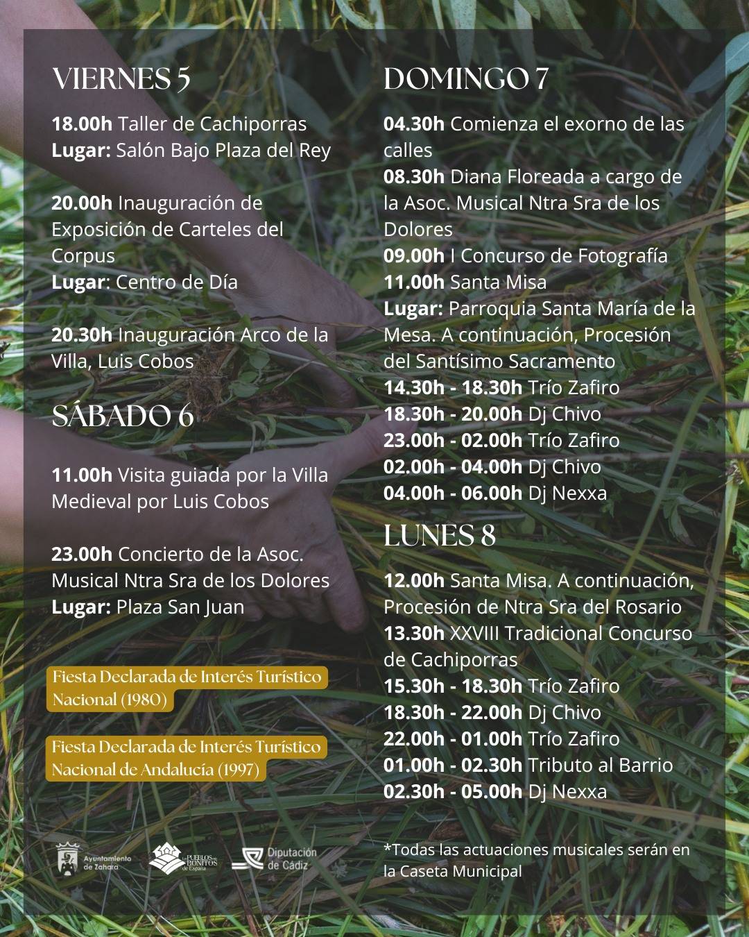 Cartel de la programación.