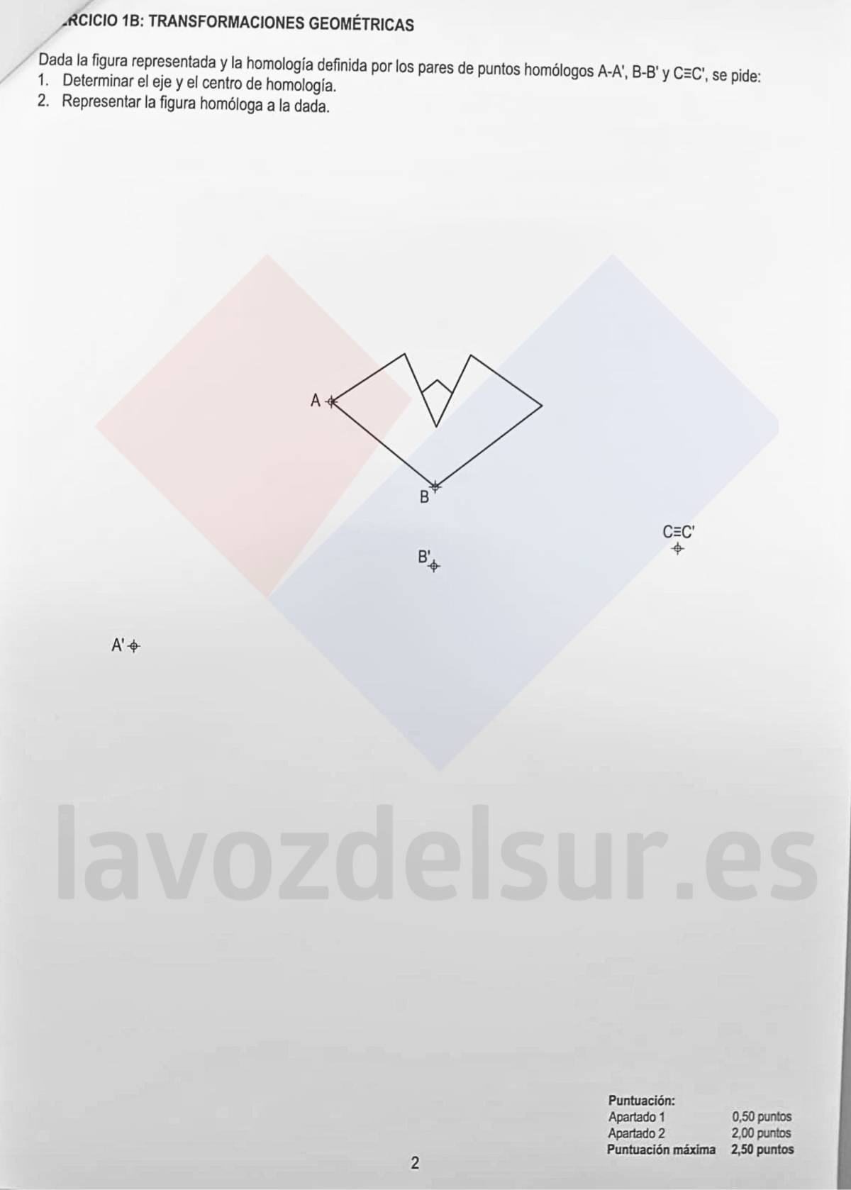 Examen de Dibujo Técnico de la PAU Andalucía 2026. - lavozdelsur.es Examen de Dibujo Técnico de la PAU Andalucía 2026.
