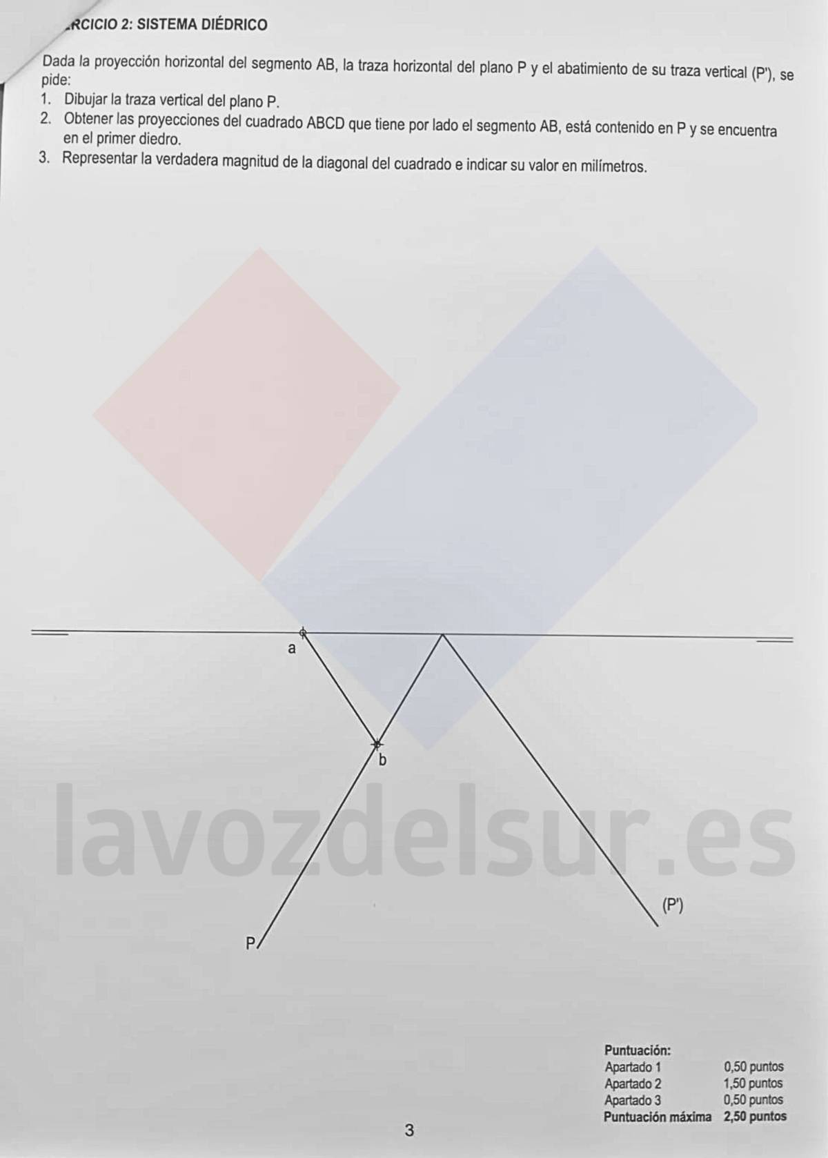 Examen de Dibujo Técnico de la PAU Andalucía 2026. - lavozdelsur.es Examen de Dibujo Técnico de la PAU Andalucía 2026.