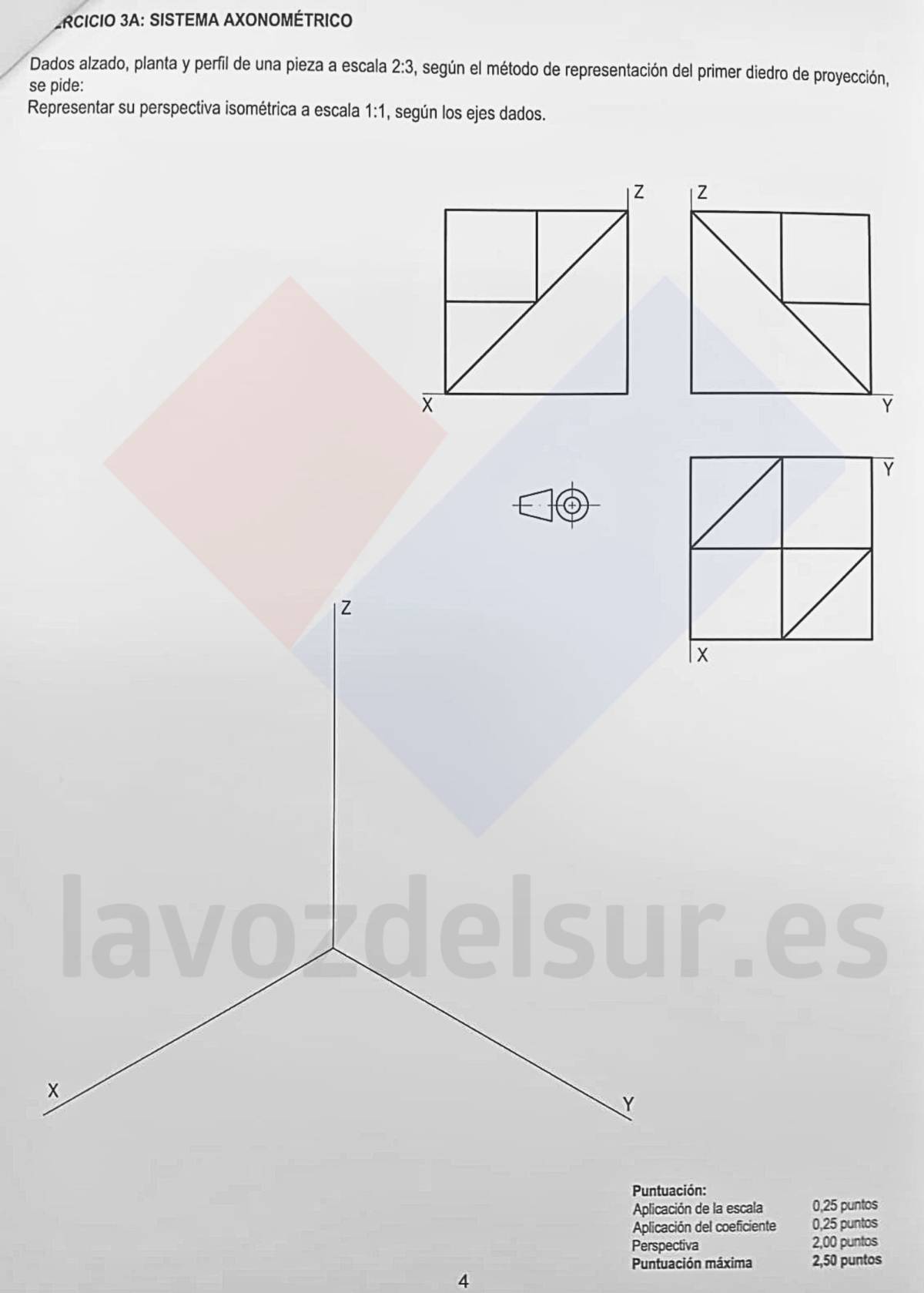 Examen de Dibujo Técnico de la PAU Andalucía 2026. - lavozdelsur.es Examen de Dibujo Técnico de la PAU Andalucía 2026.