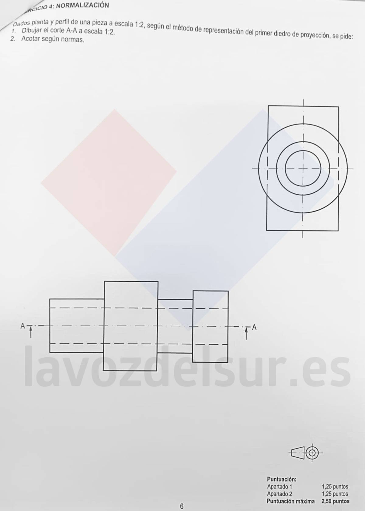 Examen de Dibujo Técnico de la PAU Andalucía 2026. - lavozdelsur.es Examen de Dibujo Técnico de la PAU Andalucía 2026.