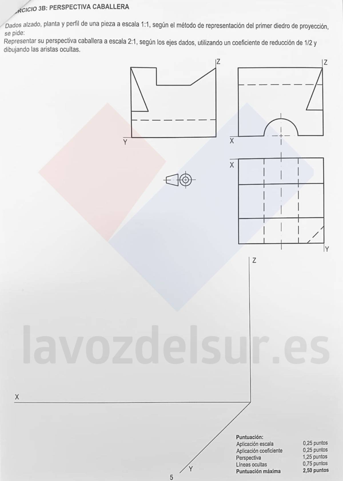 Examen de Dibujo Técnico de la PAU Andalucía 2026. - lavozdelsur.es Examen de Dibujo Técnico de la PAU Andalucía 2026.