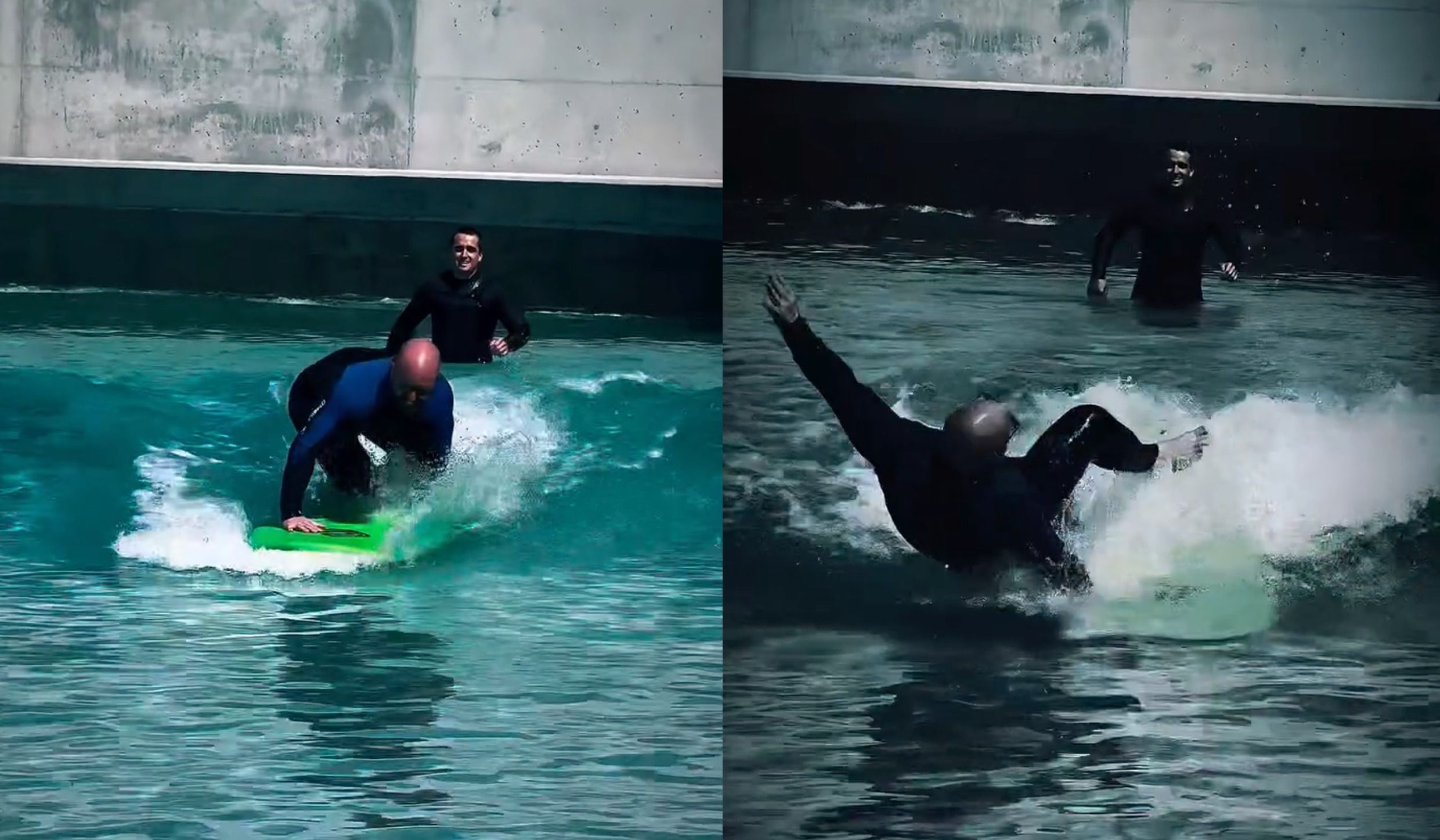 Así es la nueva piscina de olas de El Puerto, que ya ha probado el alcalde (con caída inicial): 65 metros de largo para aprender surf