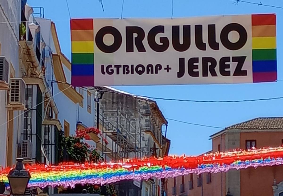 Calles decoradas en el barrio de San Miguel de Jerez.