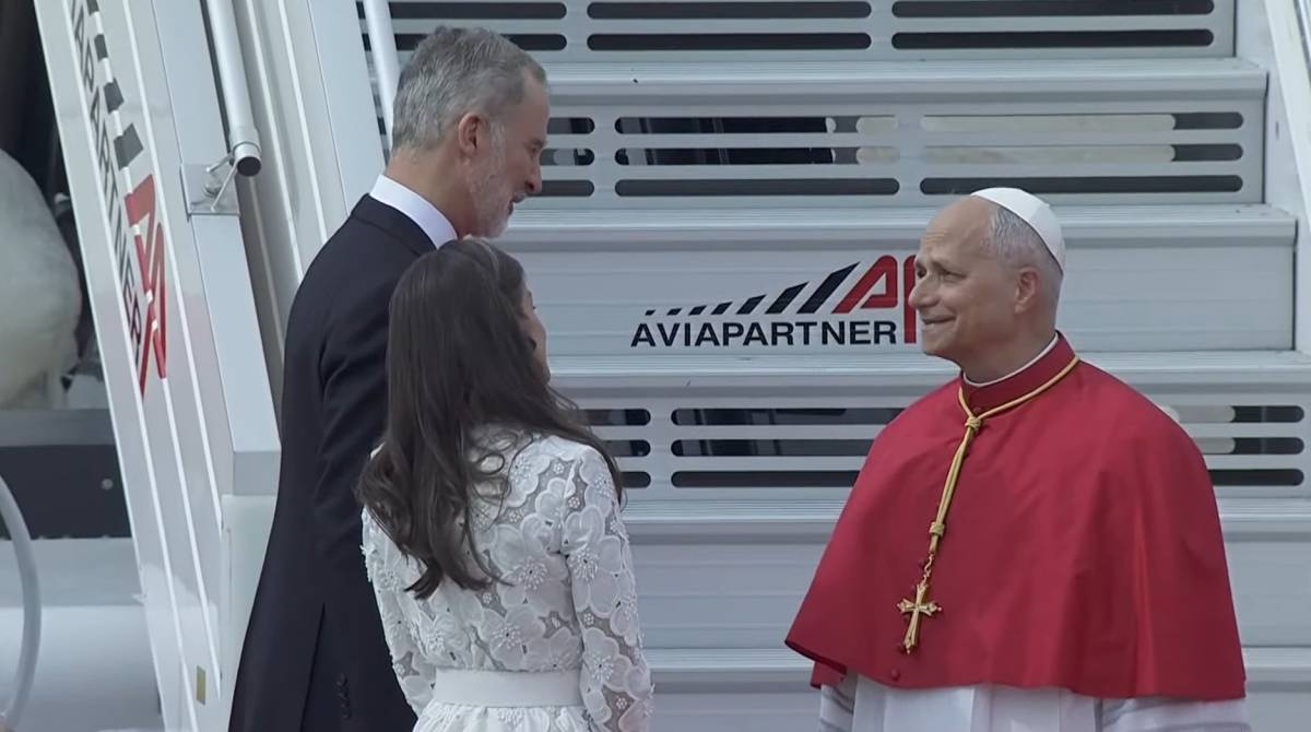 La llegada del Papa a España