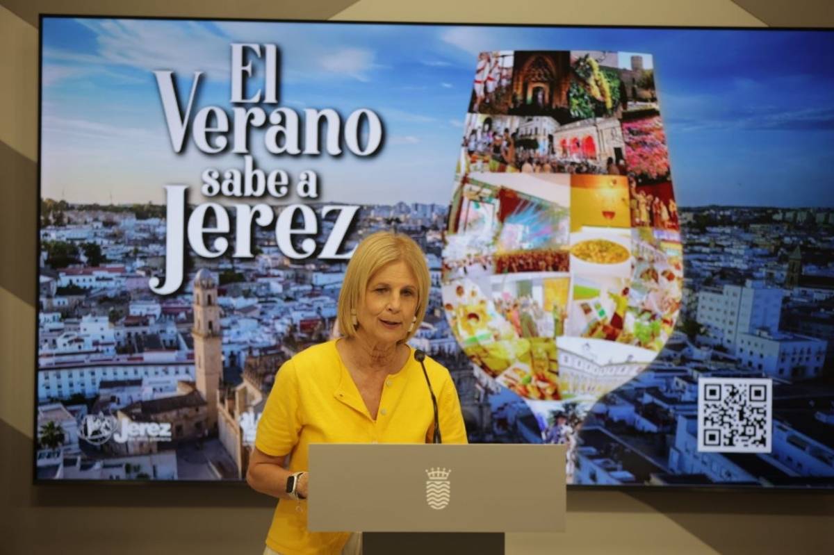 La alcaldesa, en la presentación del verano en Jerez.