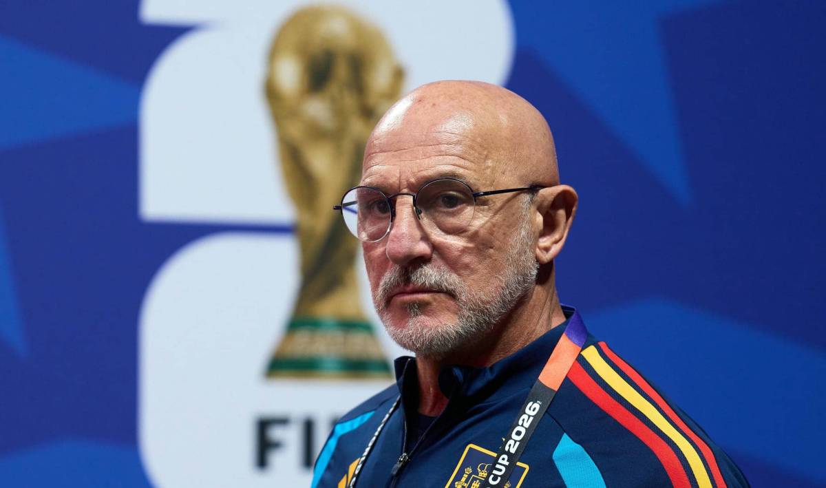 Luis de la Fuente, con la copa del Mundo a sus espaldas - Luis de la Fuente, con la copa del Mundo a sus espaldas