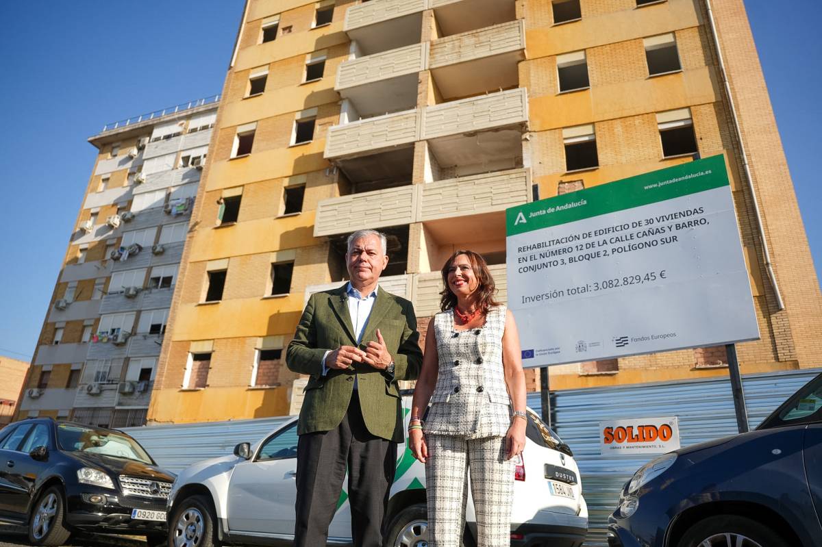 El bloque de la calle Cañas y Barro.