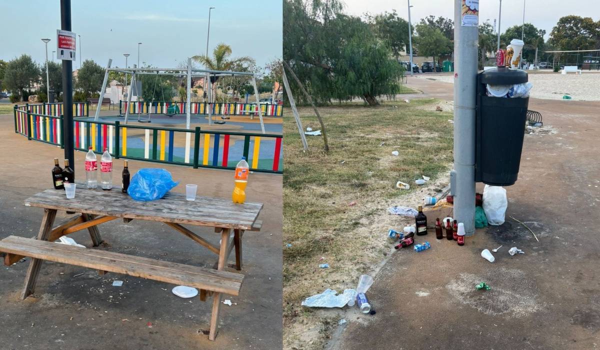Cabreo de vecinos, así ha amanecido este parque de Jerez tras los botellones y la música: 